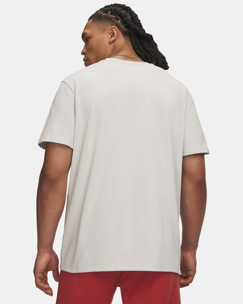 UA M Logo EMB Heavyweight SS Blanco cumbre | Blanco roto