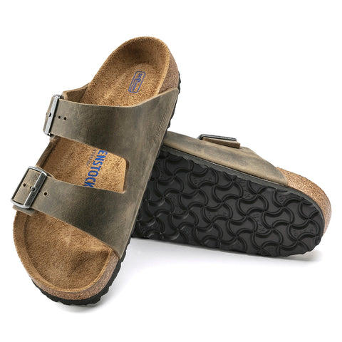 Arizona Soft Footbed de cuero engrasado caqui deslavado