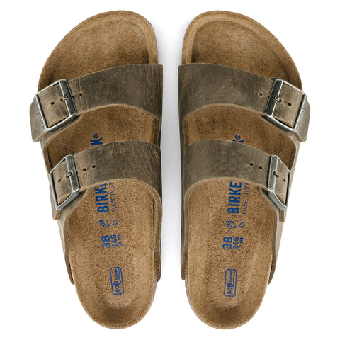 Arizona Soft Footbed de cuero engrasado caqui deslavado