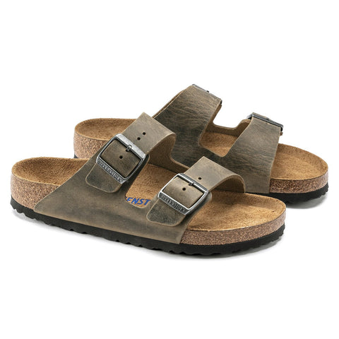 Arizona Soft Footbed de cuero engrasado caqui deslavado