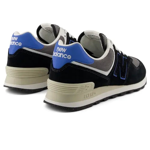 New Balance 574 Negro / Azul real U574QRB