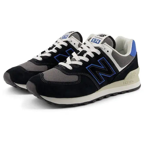 New Balance 574 Negro / Azul real U574QRB
