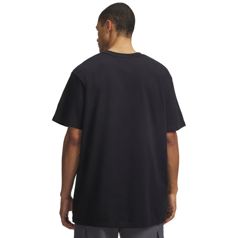 UA M Logo Emb Heavyweight SS Negro