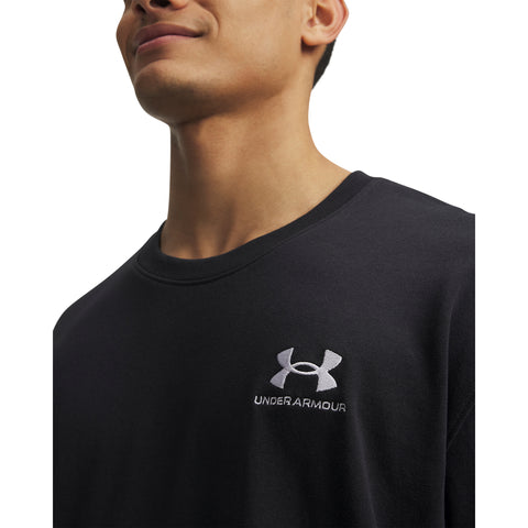 UA M Logo Emb Heavyweight SS Negro