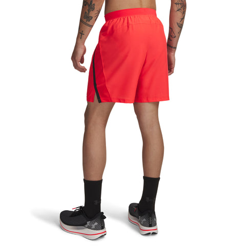 UA Launch 7'' Shorts Racer Red | Negro | Reflectante