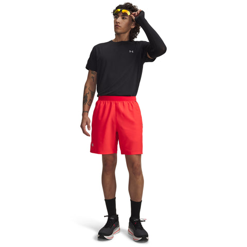 UA Launch 7'' Shorts Racer Red | Negro | Reflectante
