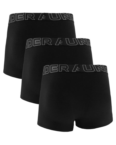 UA Performance Cotton Solid 3in 3PK Black