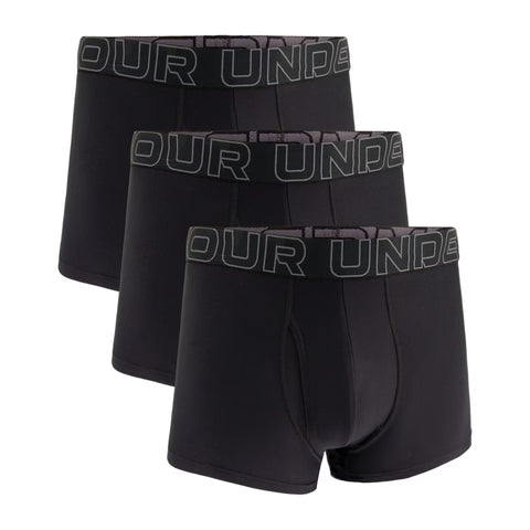 UA Performance Tech Solid 3in 3pk Negro